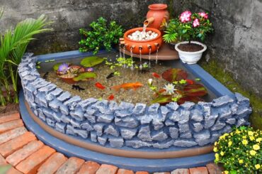 How to Build A Beautiful Waterfall Aquarium Very Easy  For Your Family Garden
