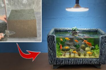 Very Easy - Build a Beautiful Aquarium Just from Cement
