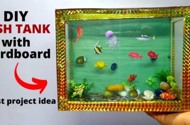 DIY Fish Tank | Cardboard Fish Tank | fish tank model | How to make Fish Tank | Mini Model |FishTank