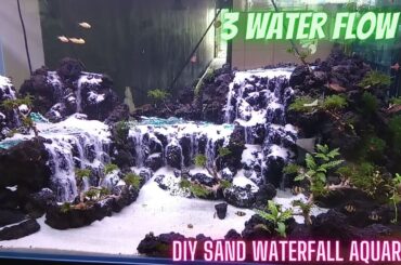 DIY Sand Waterfall Aquarium 2 - Ploors and 3 Water Flows