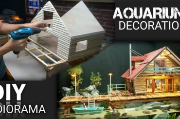 How to Make A Miniature Villa House for Aquarium Decoration from Plywood