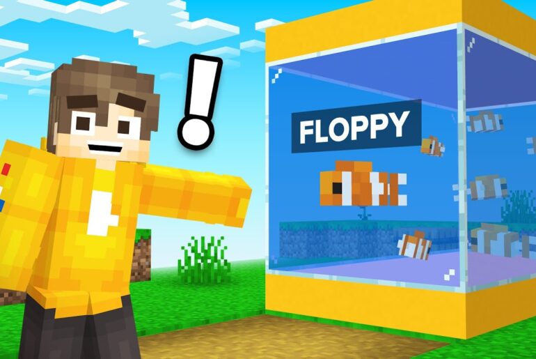 I BUILT A GIANT AQUARIUM For FLOPPY In Squid Island! (Minecraft)