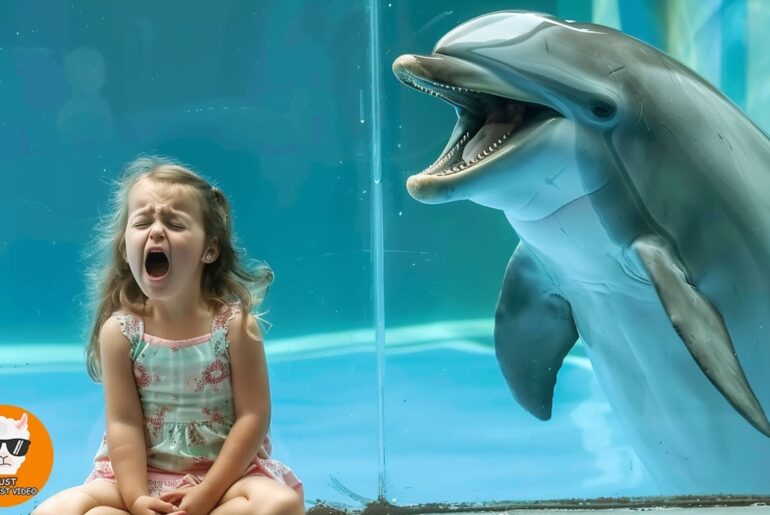 Aw! Funny Baby Stuck in the Aquarium with Animals   Funny Baby Video   Just Funniest