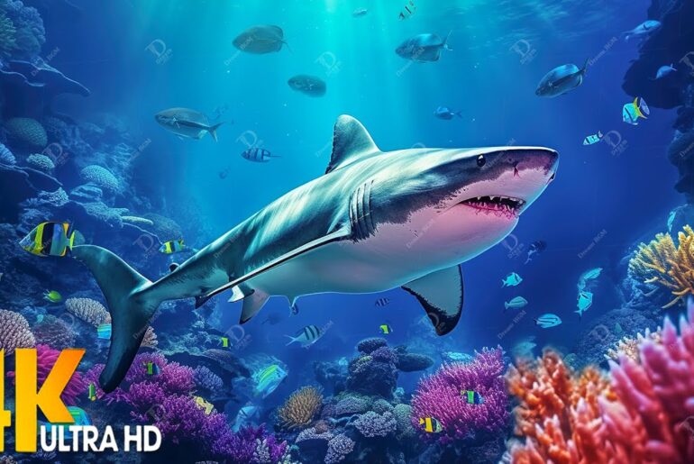 Ocean 4K - Sea Animals for Relaxation, Beautiful Coral Reef Fish in Aquarium - 4K Video Ultra HD #61