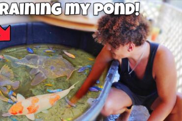 Catching ALL of My AQUARIUM FISH From MYSTERY POND!