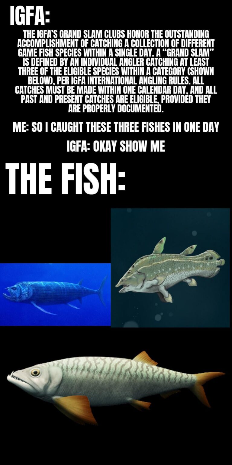 Pertition For a Prehistoric fish Grand Slam Club
