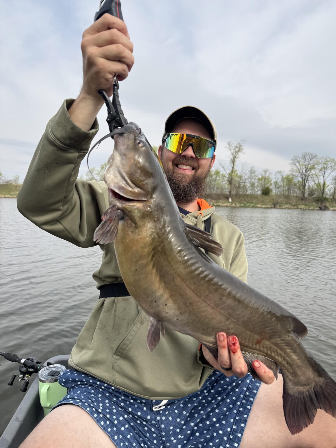 Thought it was the state record bass, but landed my PB channel cat!