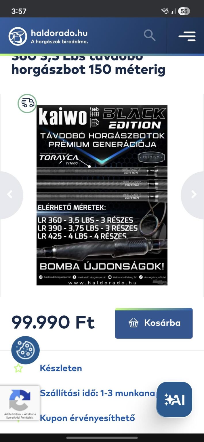 High end carp rod