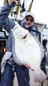 Greg Vespe with his giant 31.5- inch summer flounder (fluke).
