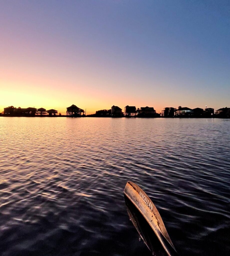 Beautiful sunrise from the kayak this morning